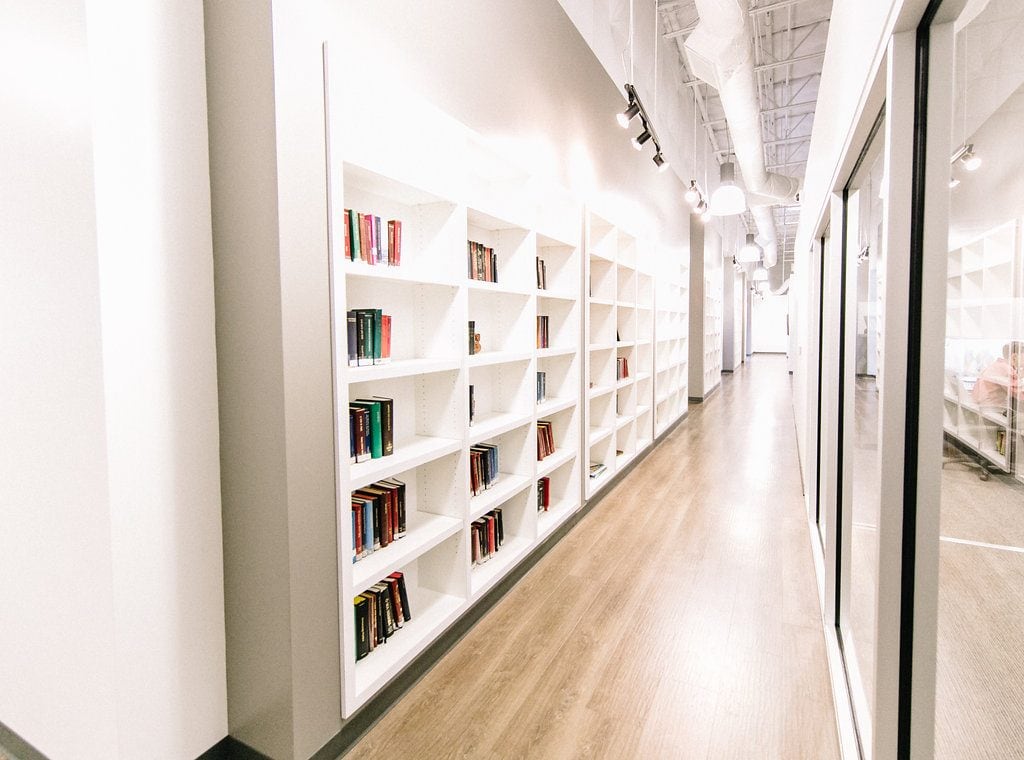 The Seed Company - Gordon Highlander - Office Interior Project - Library Hallway