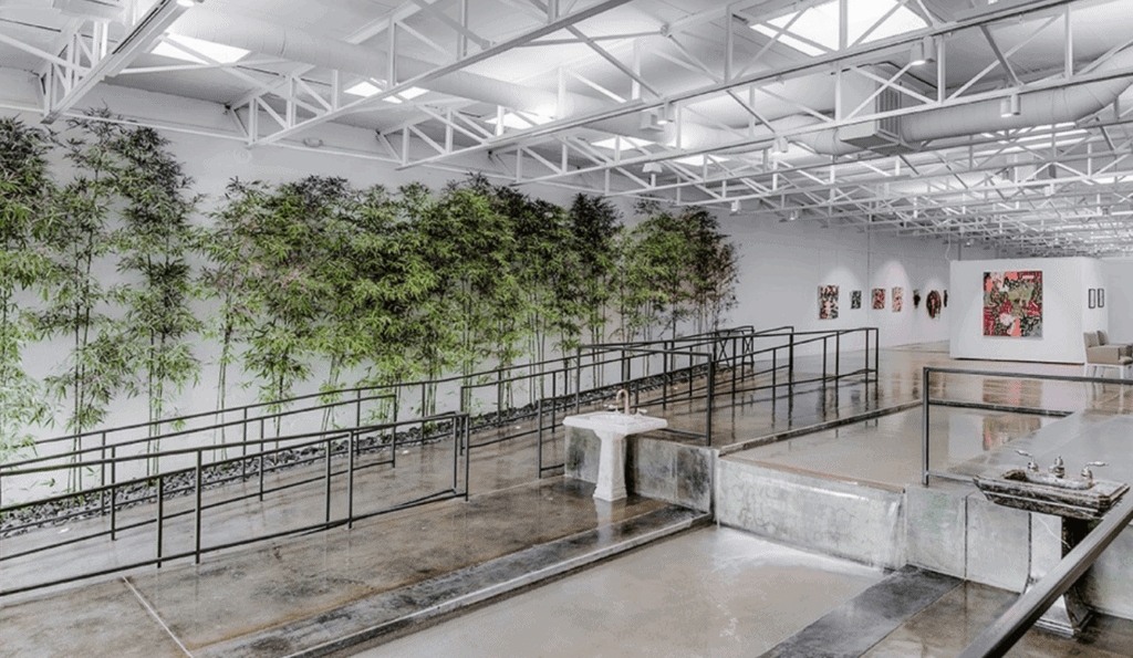 industrial - designer warehouse with indoor trees
